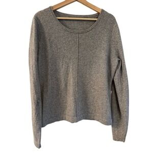 Soft Knit Crew Neck Long Sleeve Casual Pullover Sweater Gray